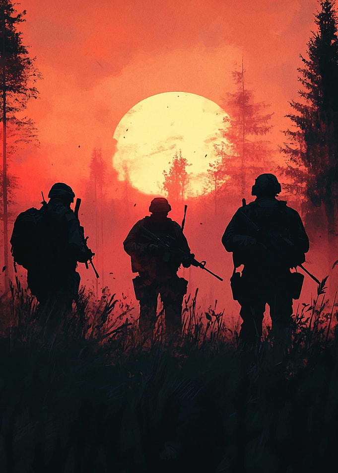 Soldiers at Sunset