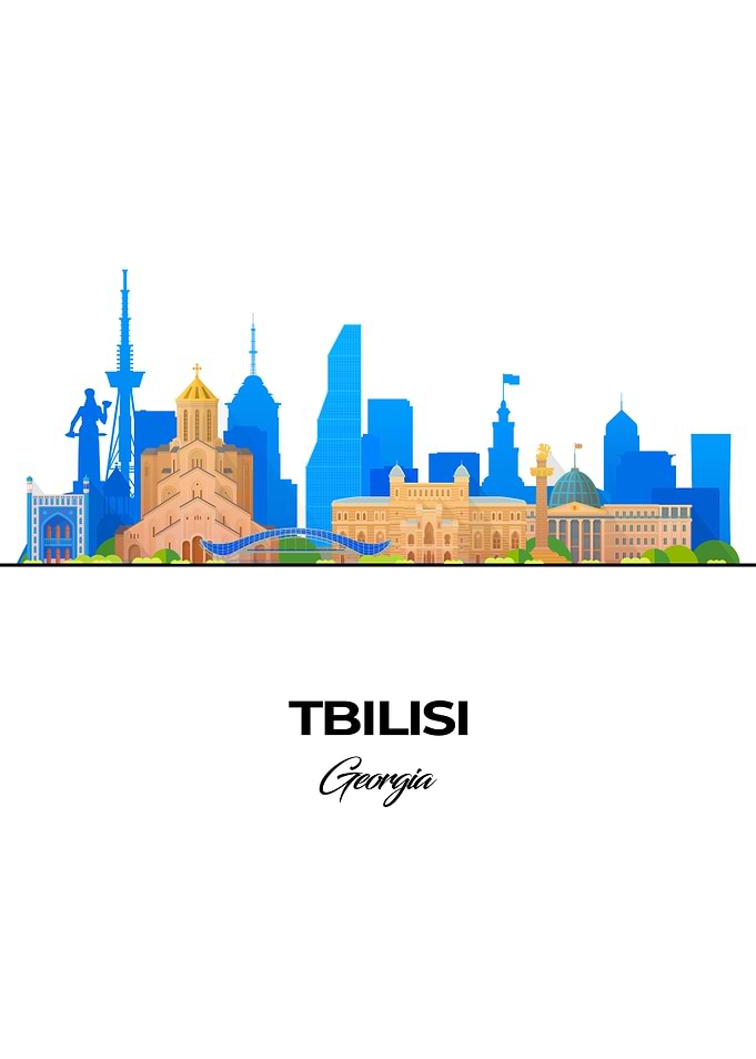 Tbilisi Skyline Illustration
