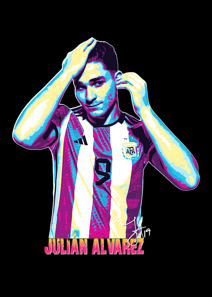 Julian Alvarez Football Art