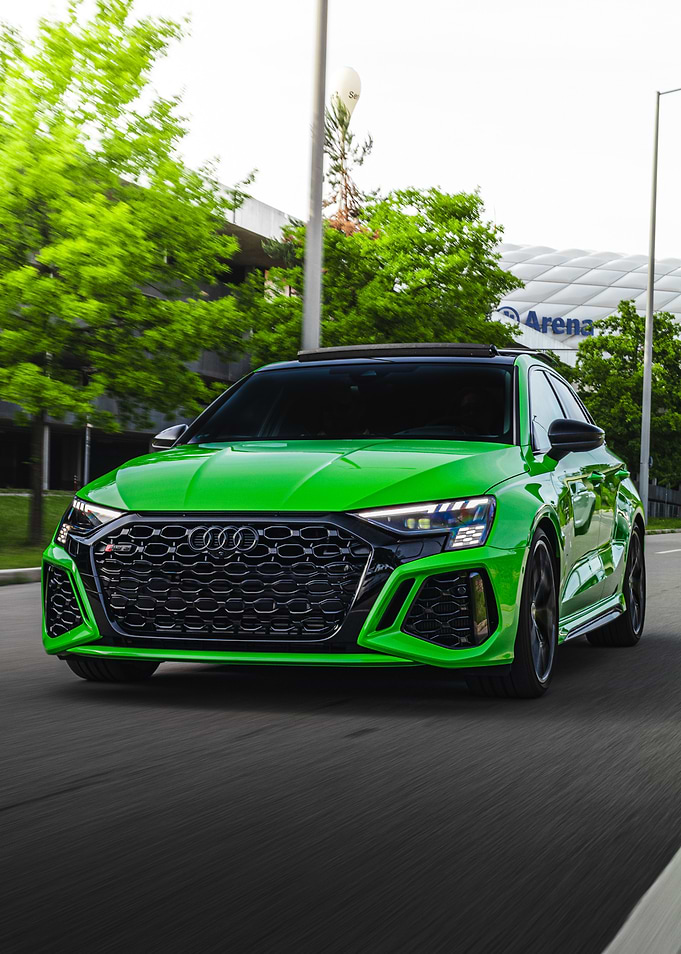 Green Audi RS3