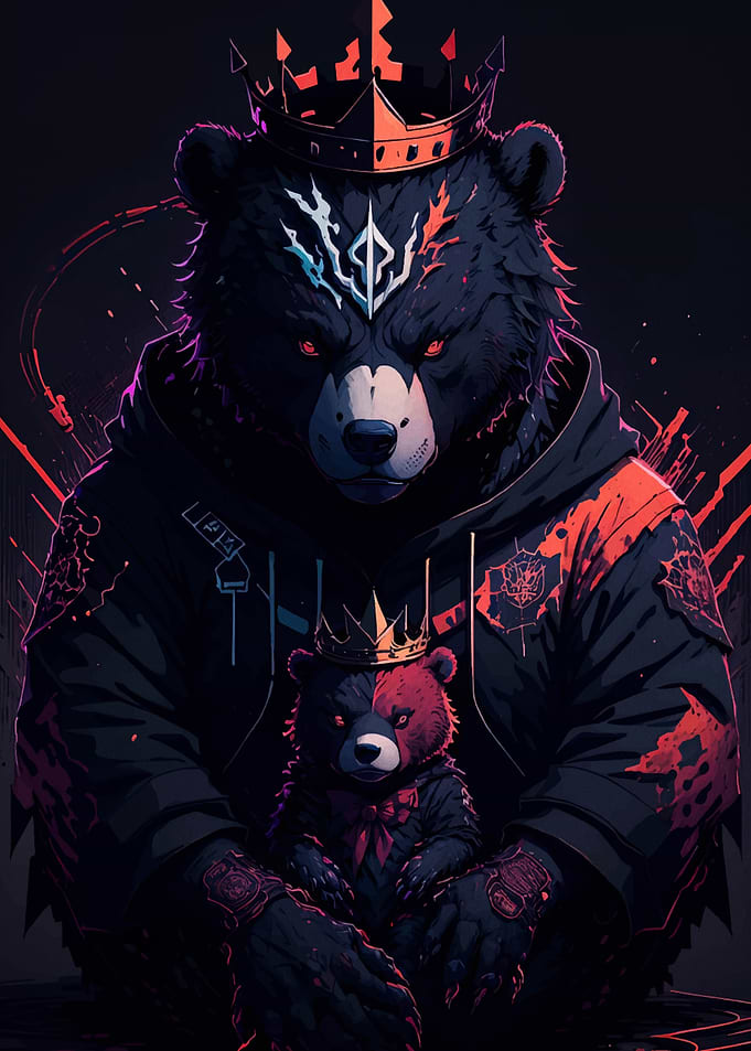 King Bear with Cub