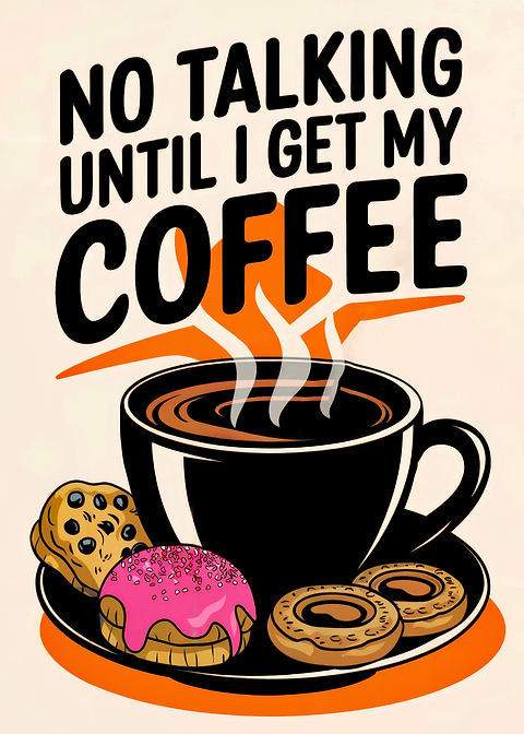 Coffee & Cookies — metal poster wall art
