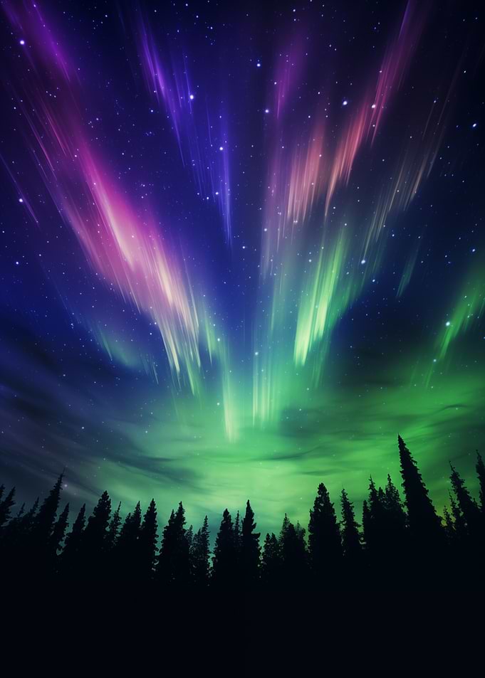 Aurora Borealis Night Sky