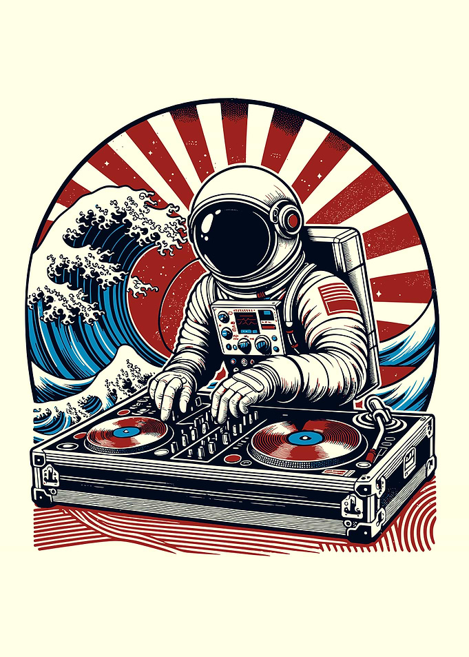 Astronaut DJ Japanese style