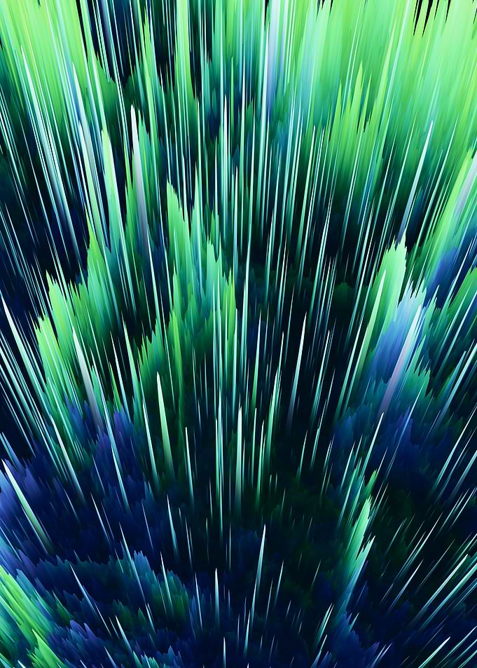 Abstract Bat Nebula - Neon