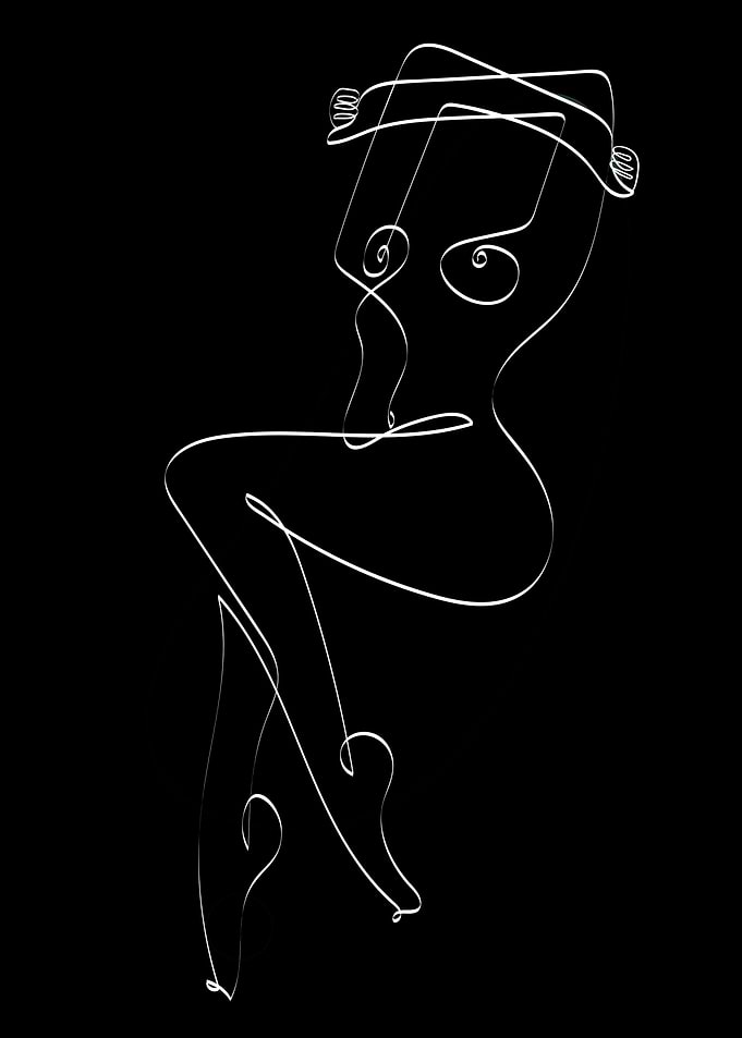 Line Art Female Figure