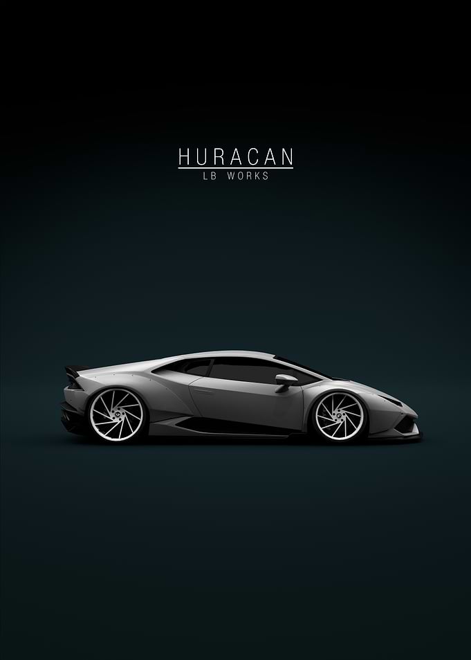 Grey 2015 Lamborghini Huracan LB Works - Green Tint