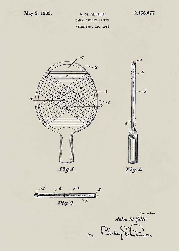 Table Tennis Racket Patent