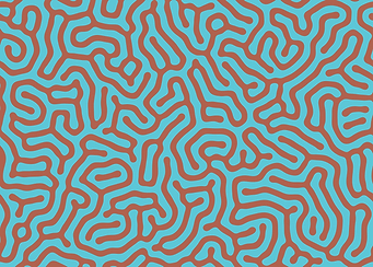Turing patterns (copper coin, aged copper)