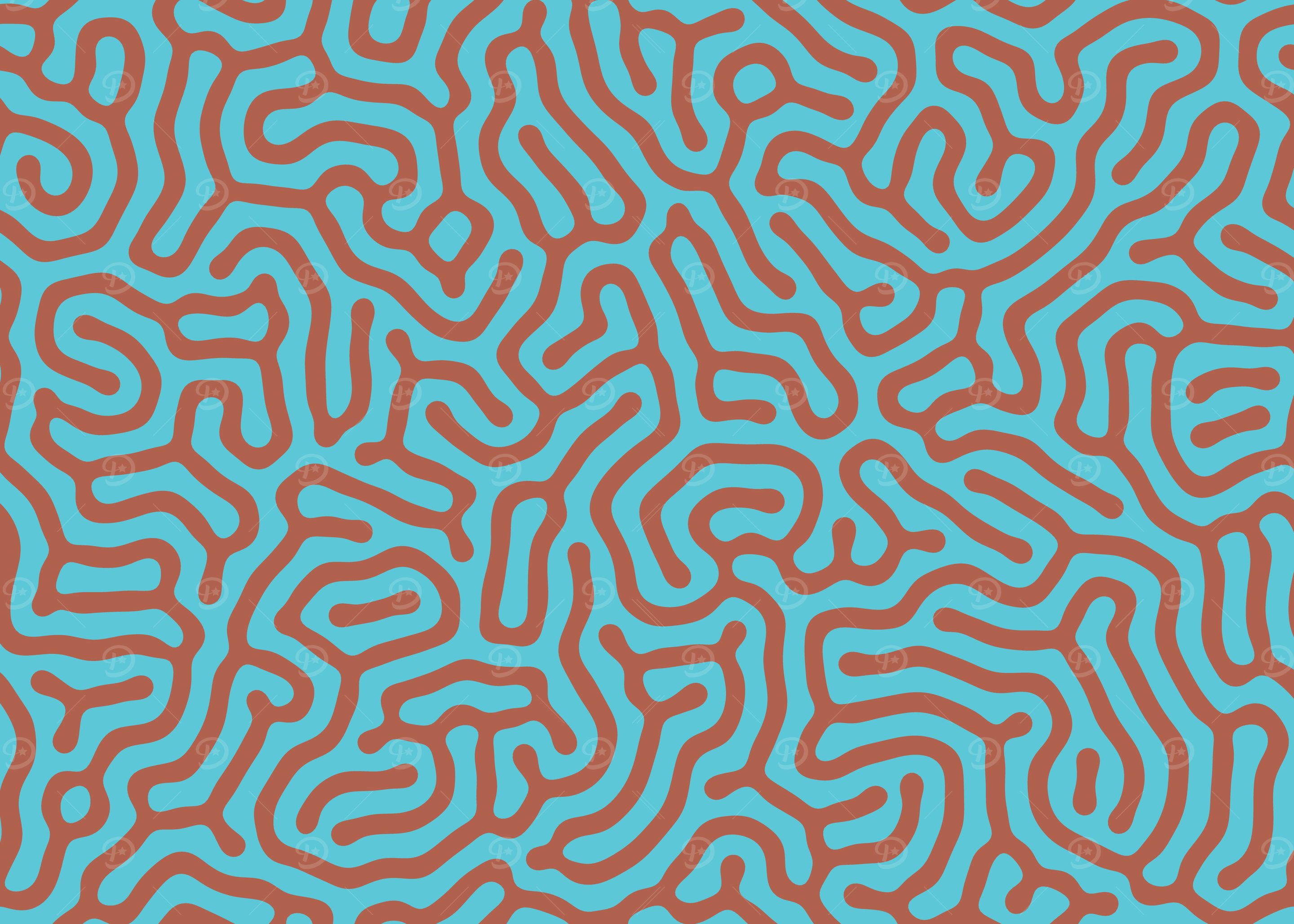 Turing patterns (copper coin, aged copper)