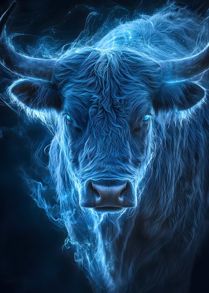 smoke Bull Blue Aura