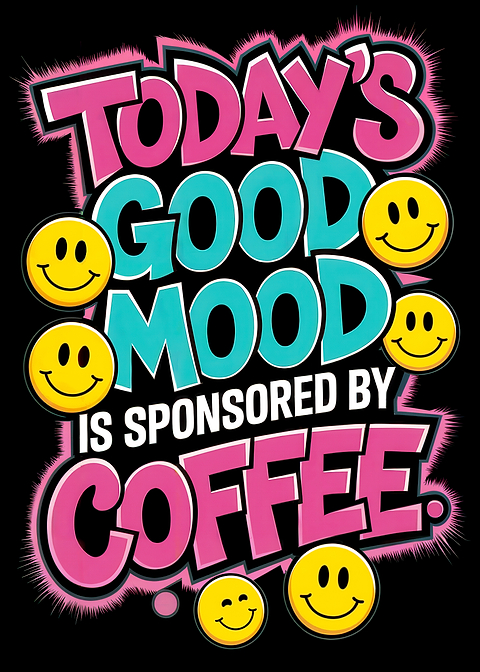 Coffee Mood Graphic — metal poster wall art