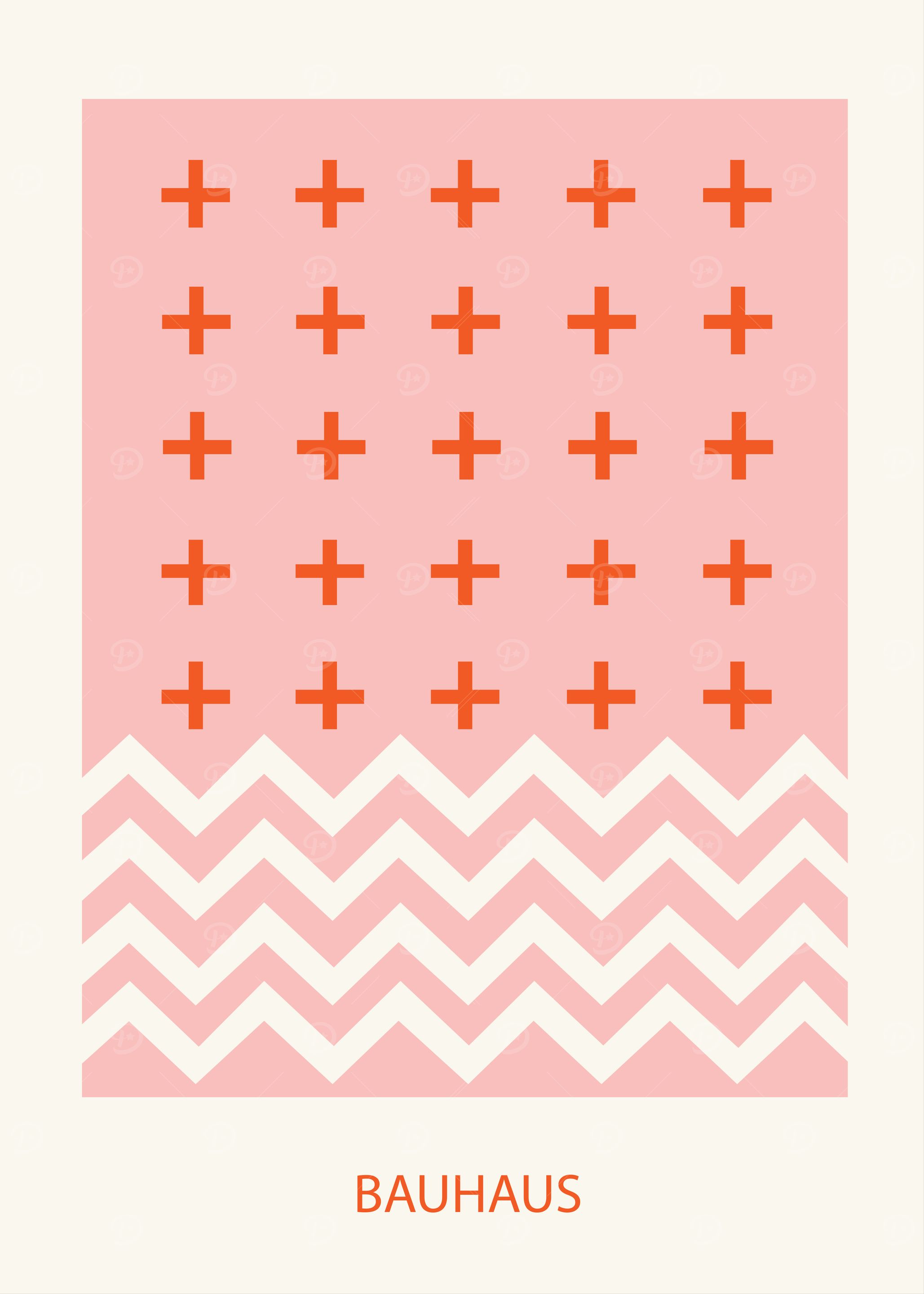 Bauhaus Plus Sign Art Print