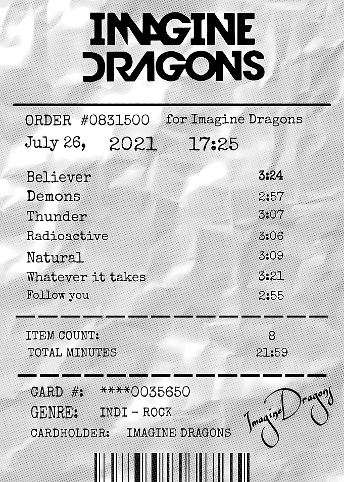 Imagine Dragons Concert Ticket