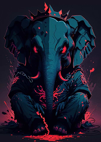 King Elephant Illustration