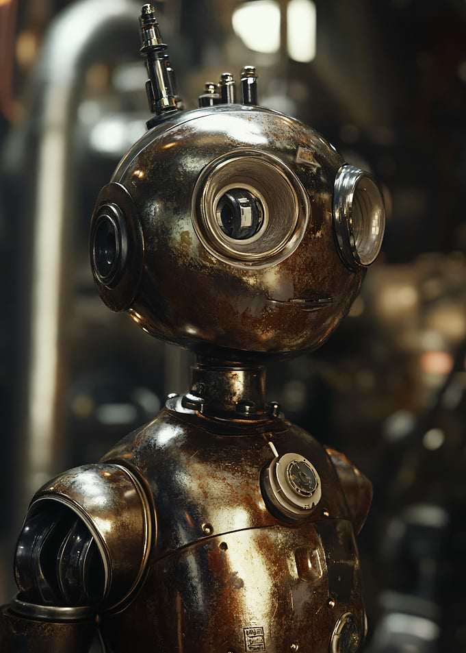 Steampunk Robot Portrait