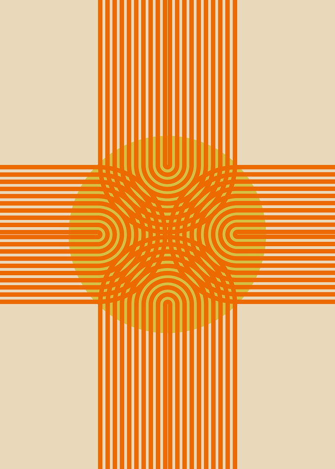 Interconnections Abstract Geometric Art