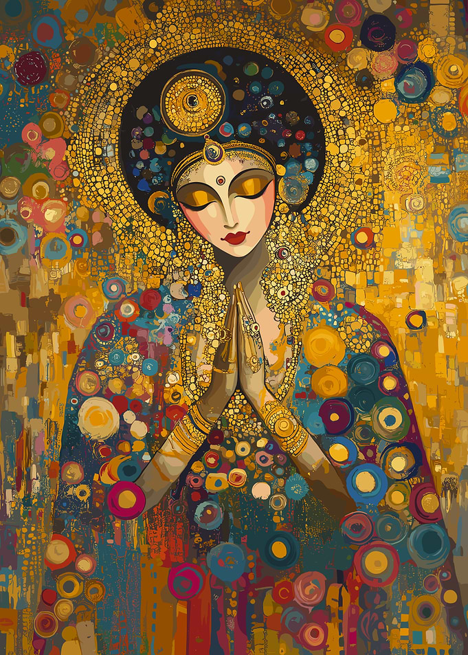 Golden Woman in Prayer