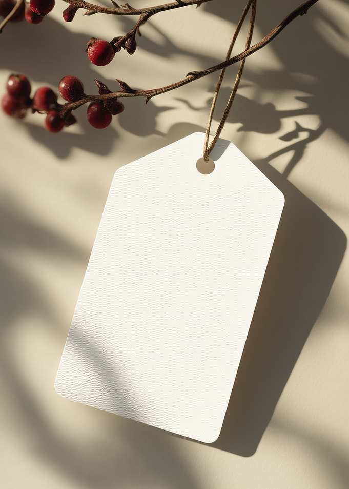 Blank Gift Tag Mockup