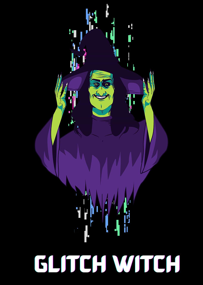 Glitch Witch Digital Art