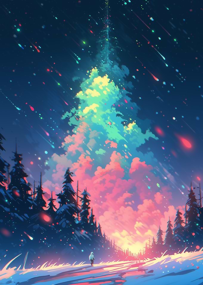 Magical Forest Sunset