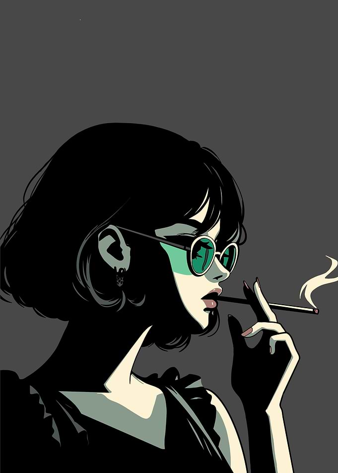 Cool Girl with Sunglasses