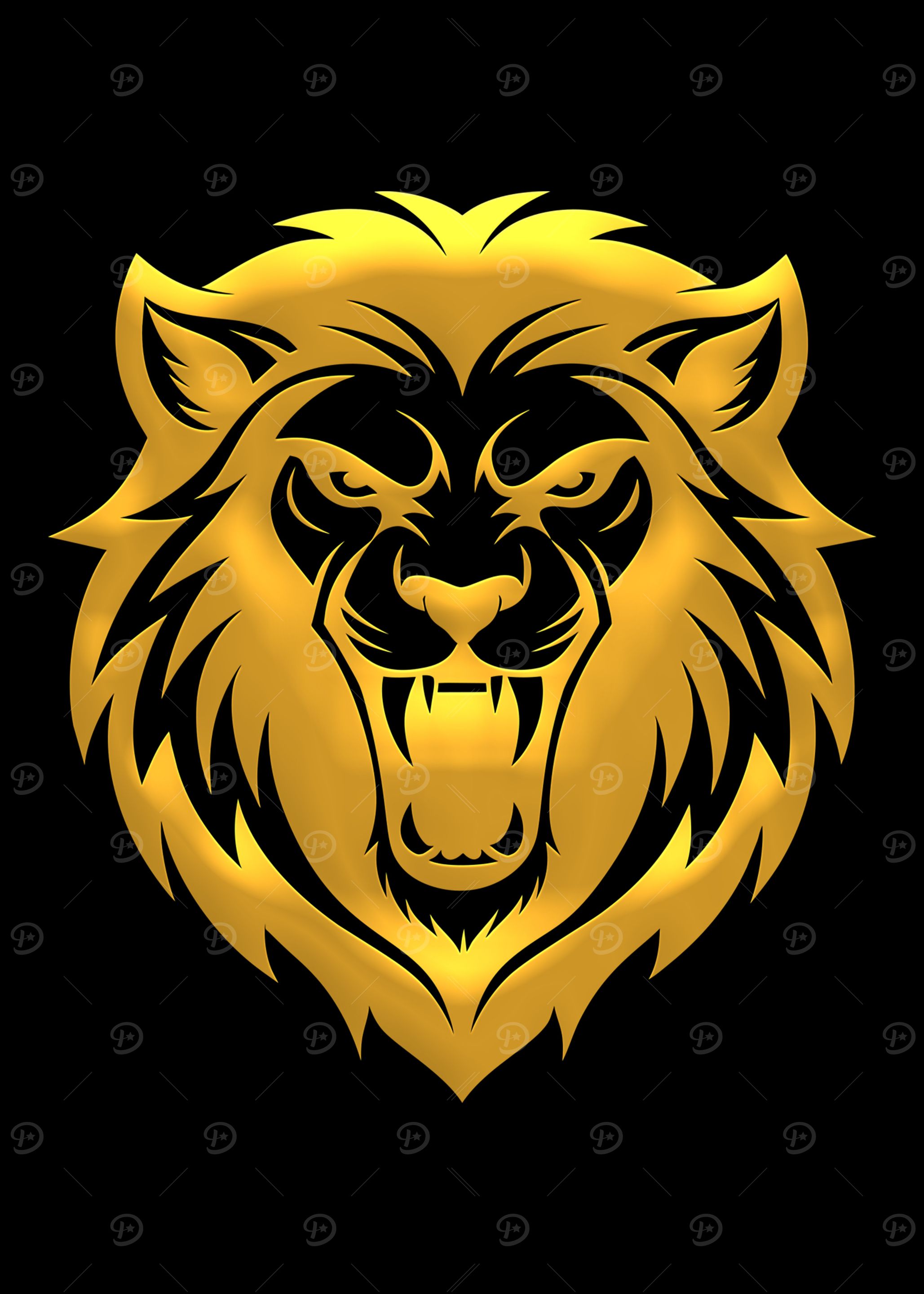 Golden Lion Head