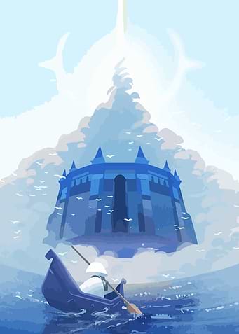 Floating Castle and Boat