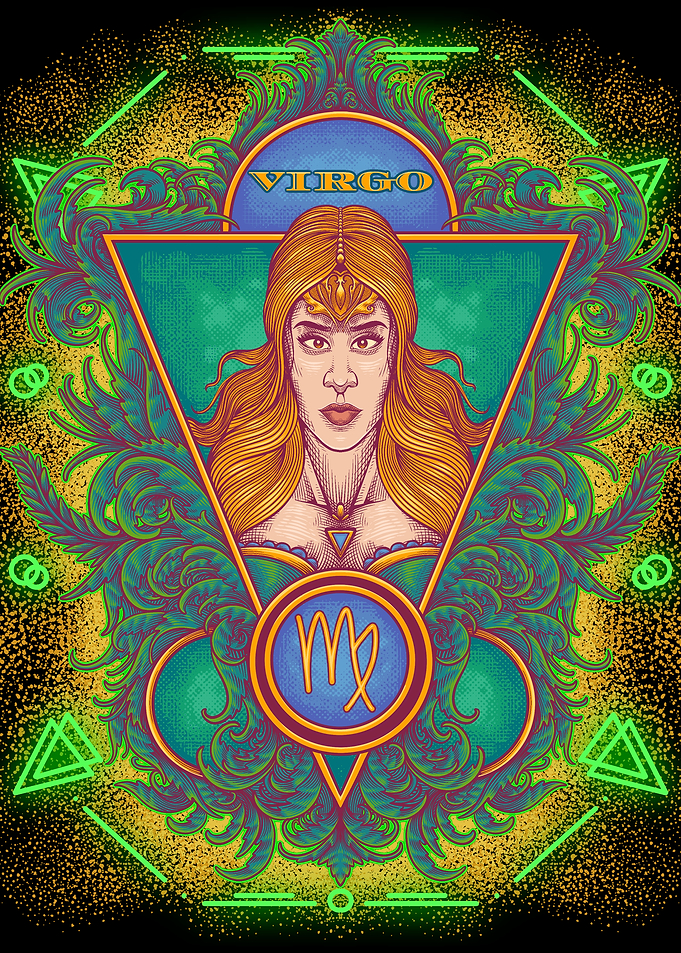 Virgo Zodiac Sign Art