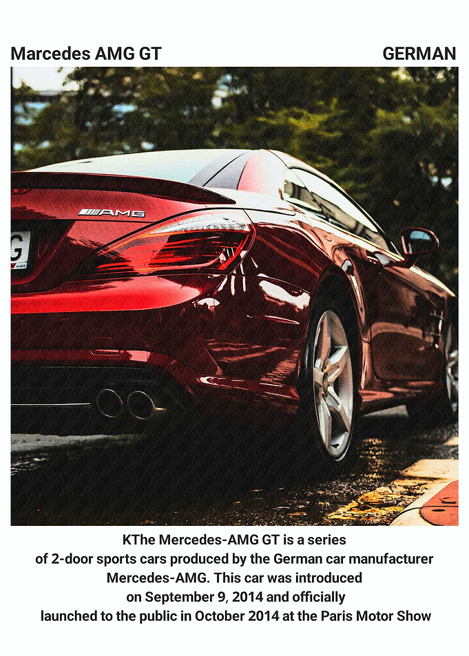 Red Mercedes AMG GT