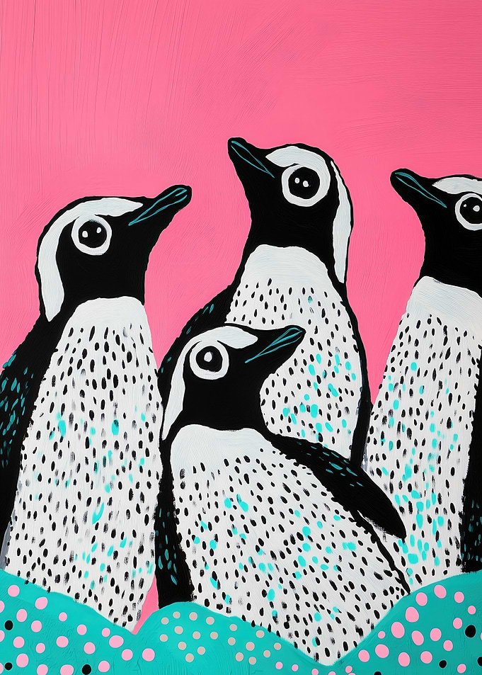 Four Penguins