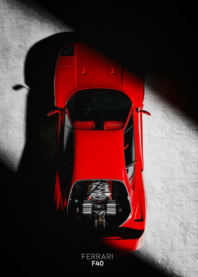 Ferrari F40 Top View