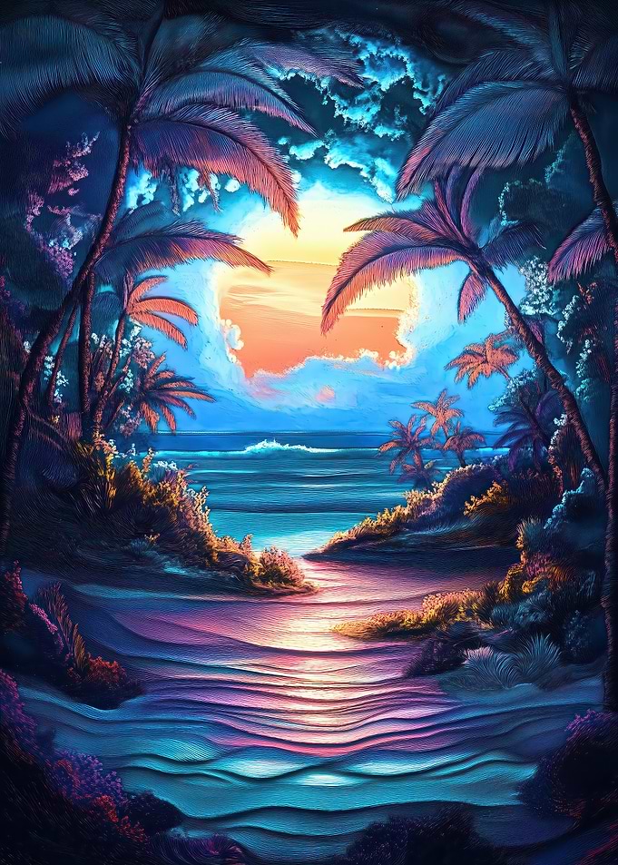 Tropical Sunset Beach