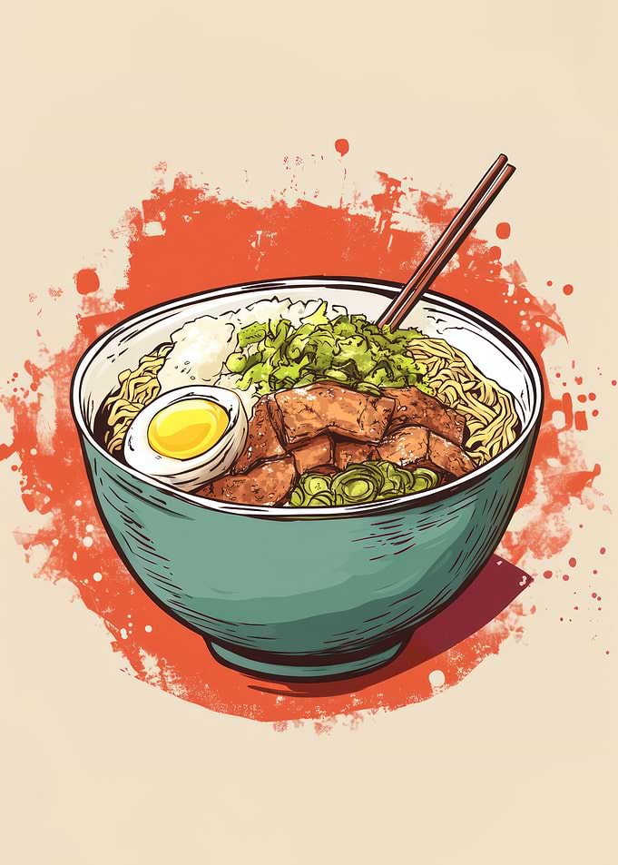 Gyudon Bowl Illustration
