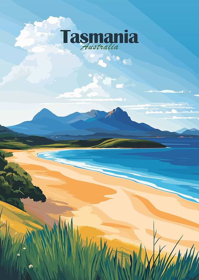 Tasmania Beach Landscape