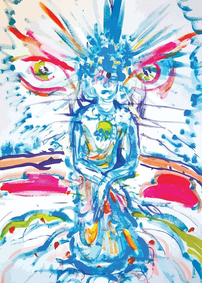 Abstract Watercolor Figure