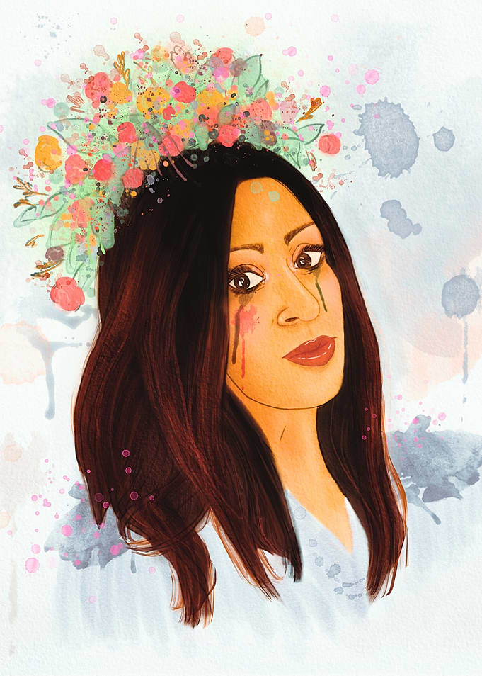 Woman with Floral Crown
