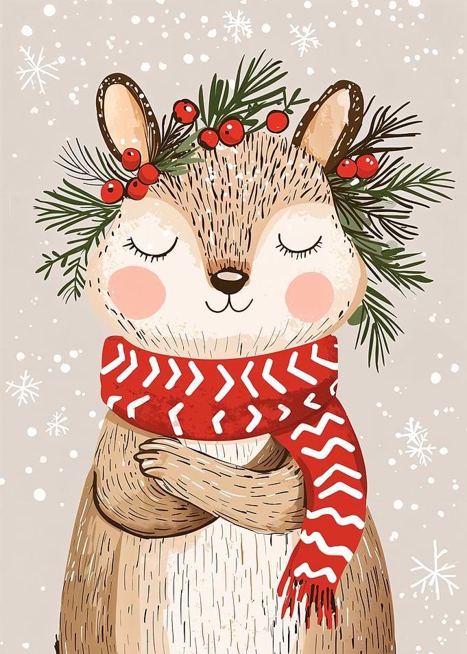 Cute Christmas Squirrel