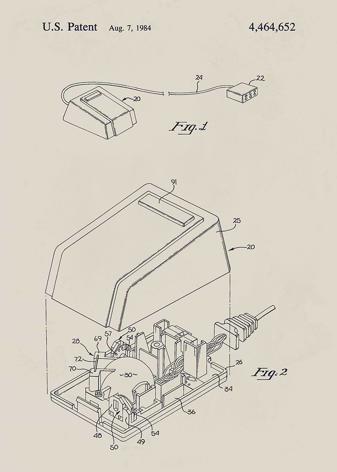 Computer Mouse Patent Drawing