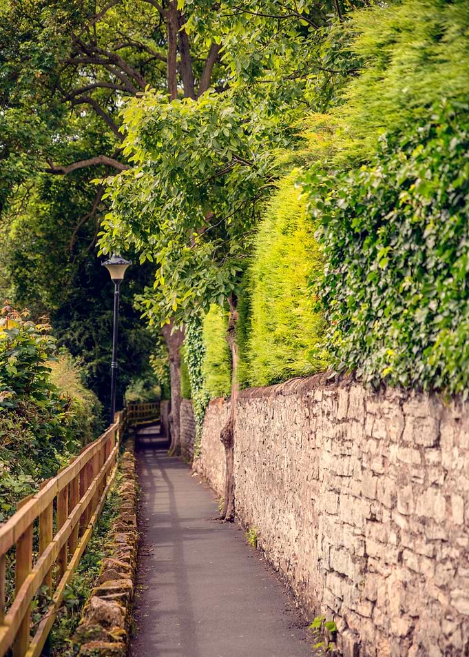 Stone Wall Pathway