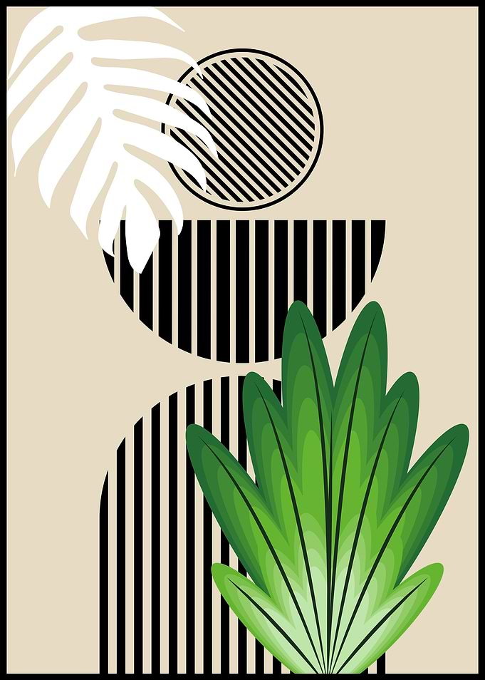 Tropical Geometric Art Print