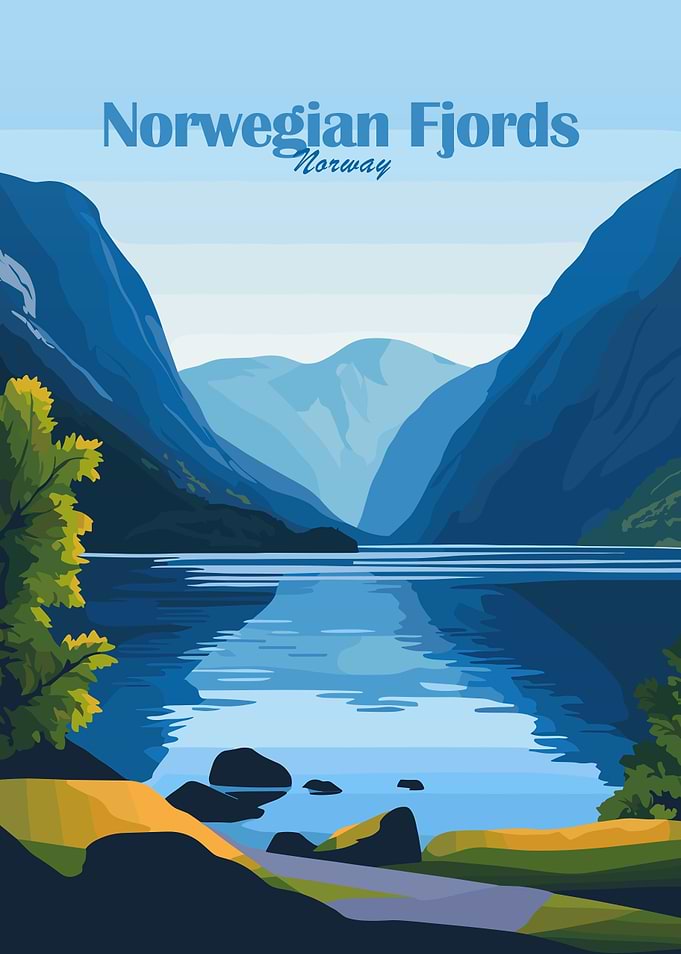 Norwegian Fjords Poster