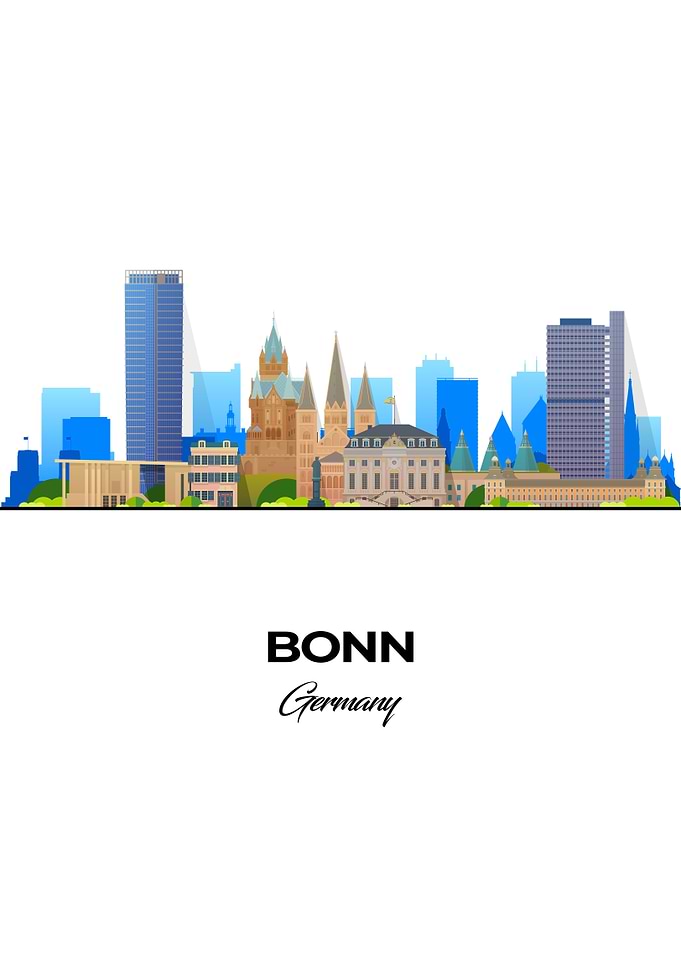 Bonn Skyline Illustration
