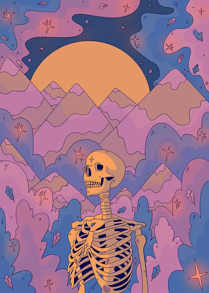 Skeleton in the Mountains