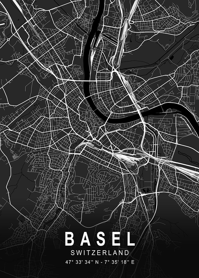 Basel Dark City Map