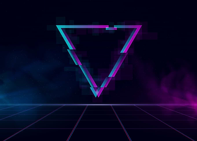 Retro Glitch Triangle