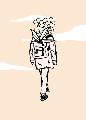 Flower Head Walking