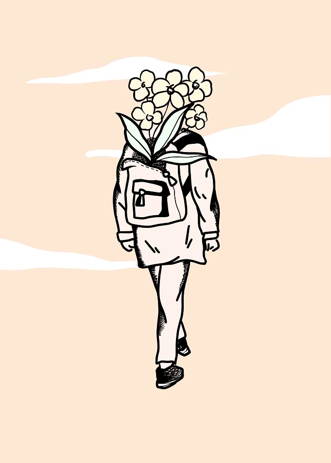 Flower Head Walking