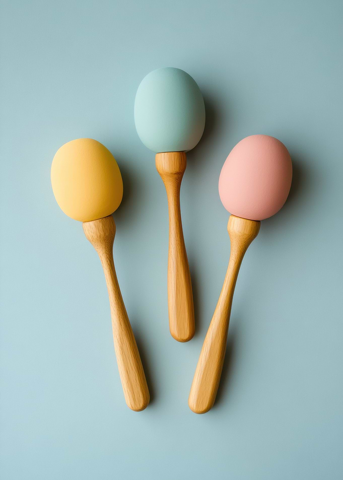 Wooden Egg Rattle Toys