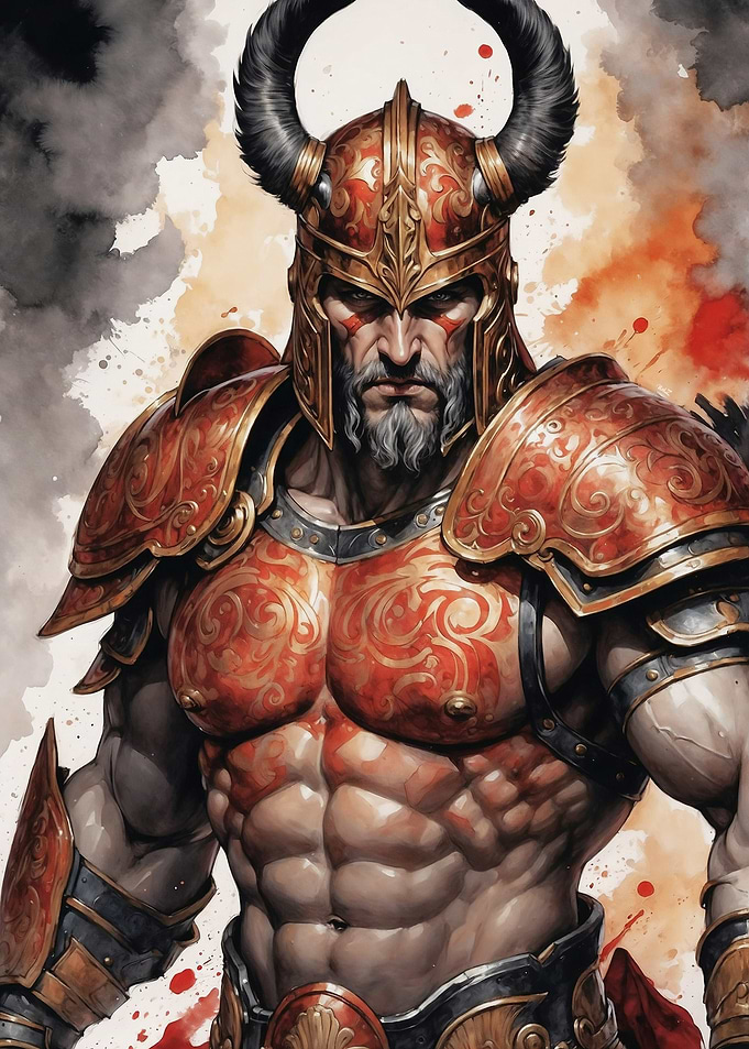 Warrior in Red Armor